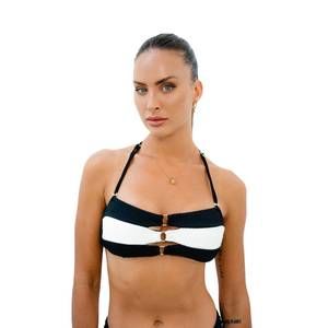 NEW GIGIZARA starlight strapless bikini top bandeau with grip & removable pads i